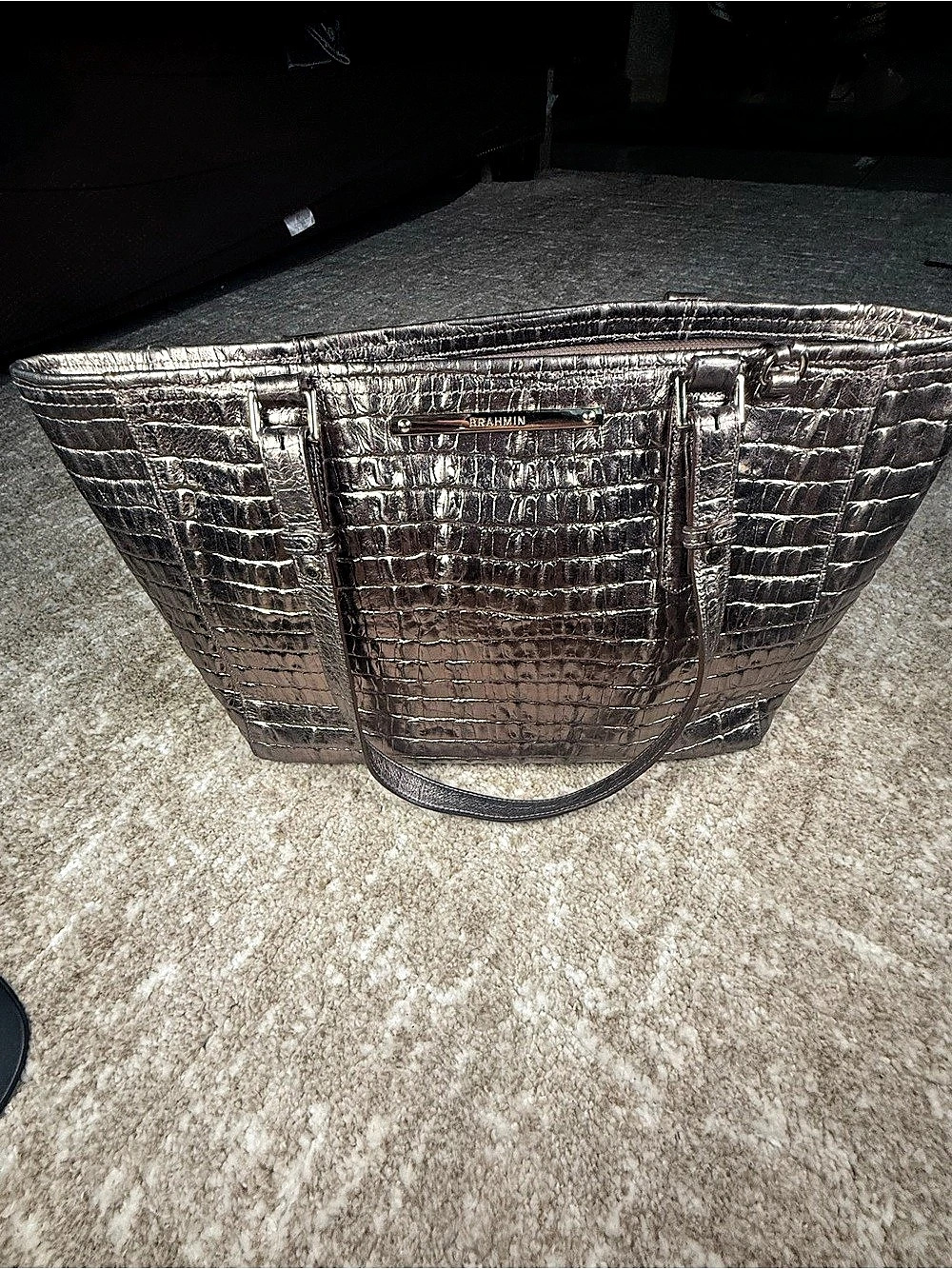 Brahmin Textured Tote in Brown